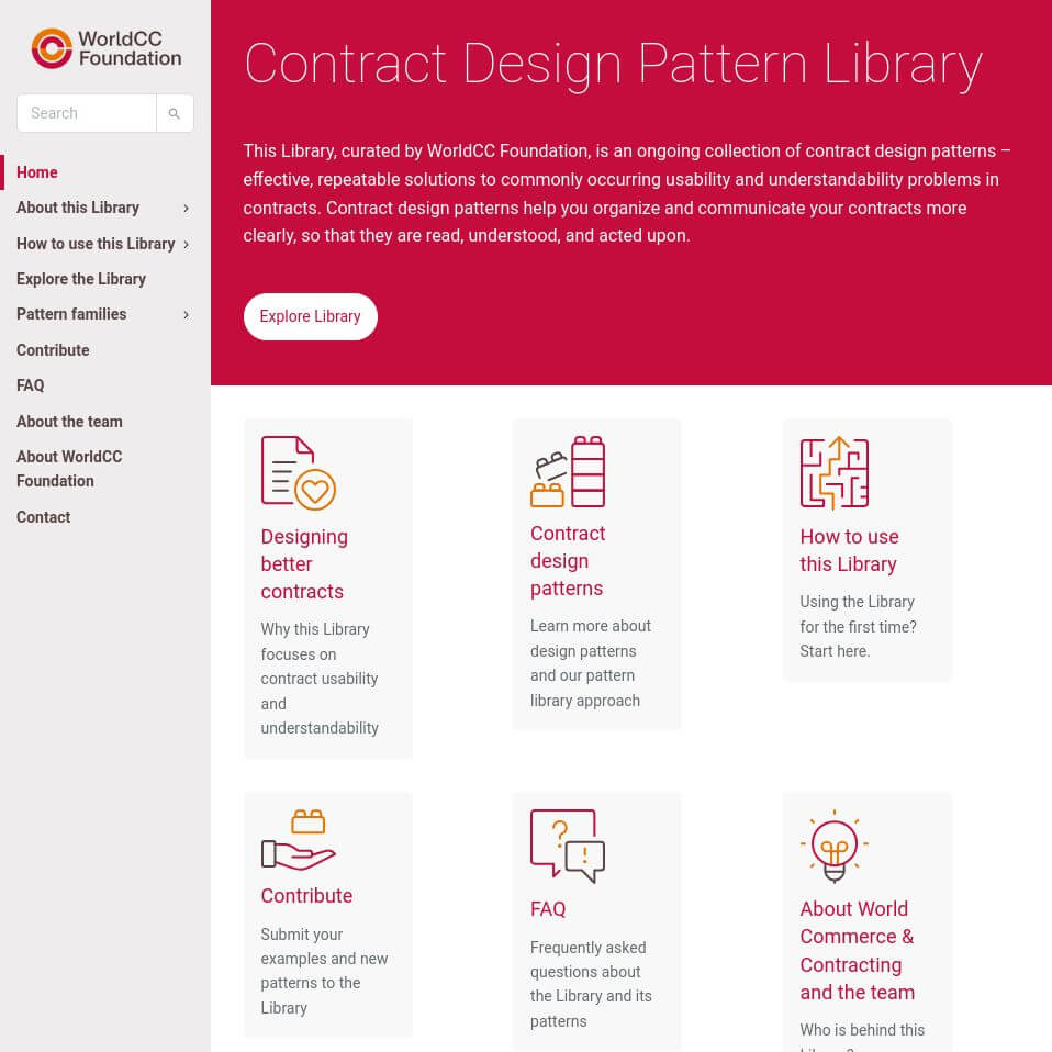 Screenshot of the linked website